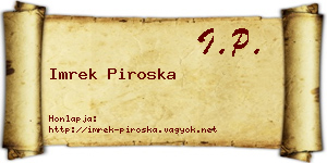 Imrek Piroska névjegykártya