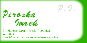 piroska imrek business card